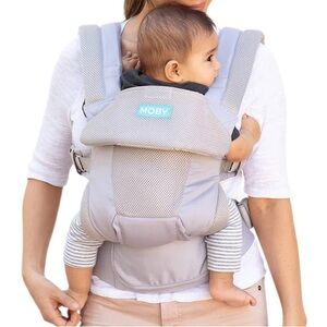 Moby newborn baby infant toddler Gray Baby carry carrier backpack